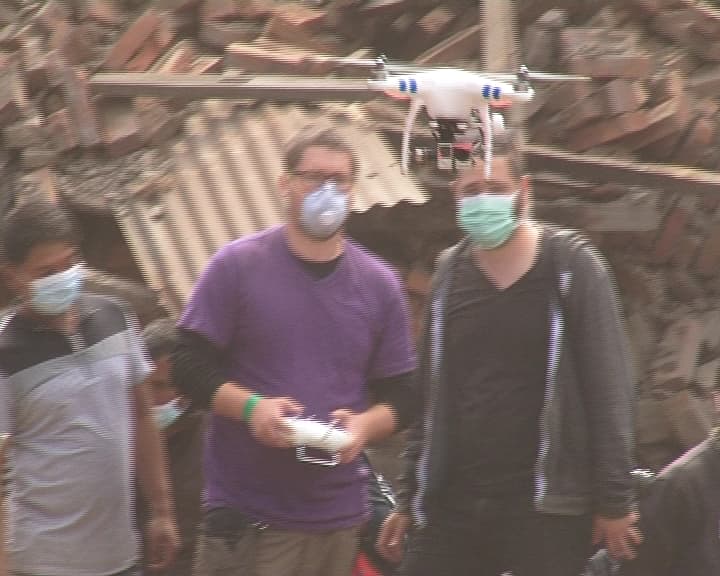 Earthquake damage at Bhaktapur — the disaster, not the response