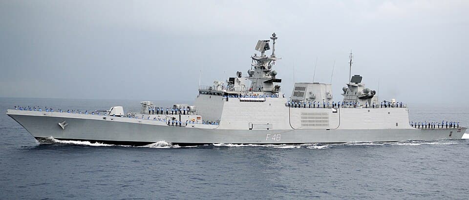 INDIAN OCEAN (April 16, 2012) - Indian navy Ship Satpura (F-48) transits the Indian Ocean during an exercise for Malabar 2012. Satpura is participating in Malab