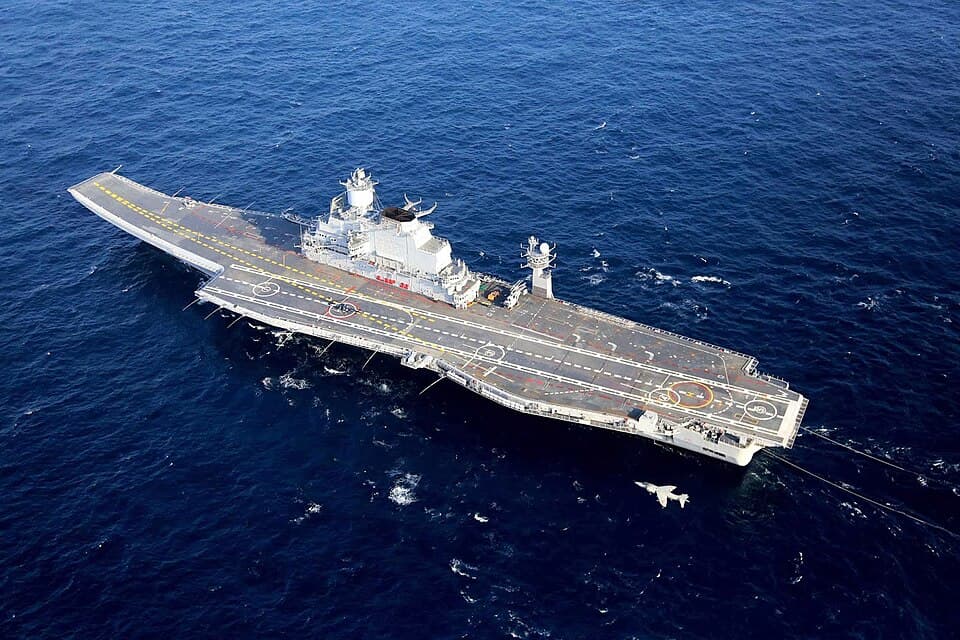 INS Vikramaditya (R33) with a Sea Harrier